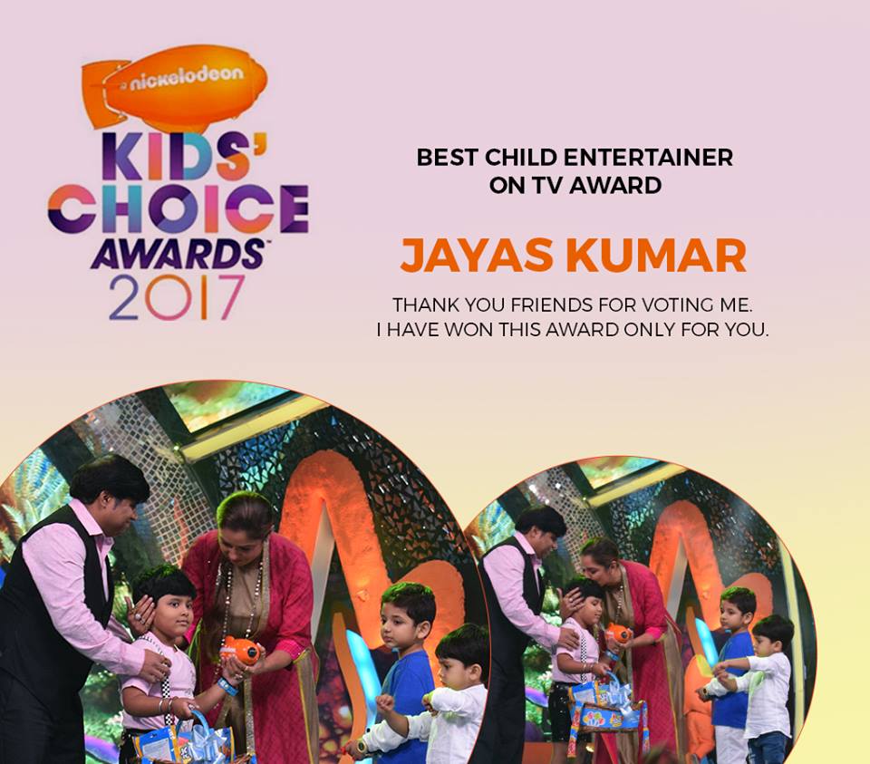 Best Child singer of 2017 by Kalakar Academy Kolkota